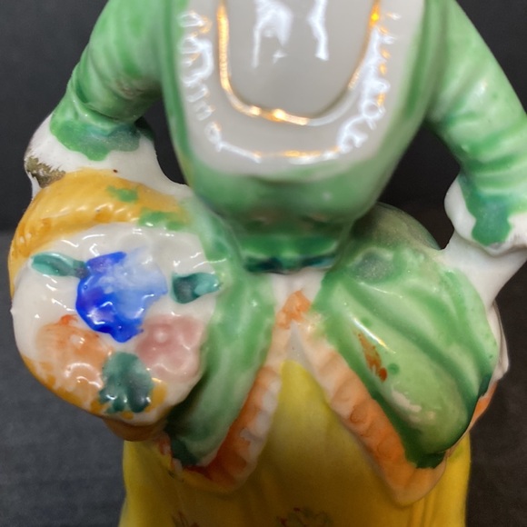 Hand Painted Japan Porcelain Woman Figurine - Picture 3 of 8